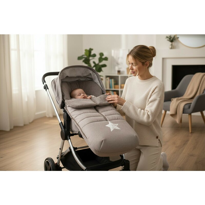 Sac de iarna, Jane, Nest, Pentru carucior, Universal, 95 x 46 cm, Material interior din fleece, Horizons - gogobaby.ro