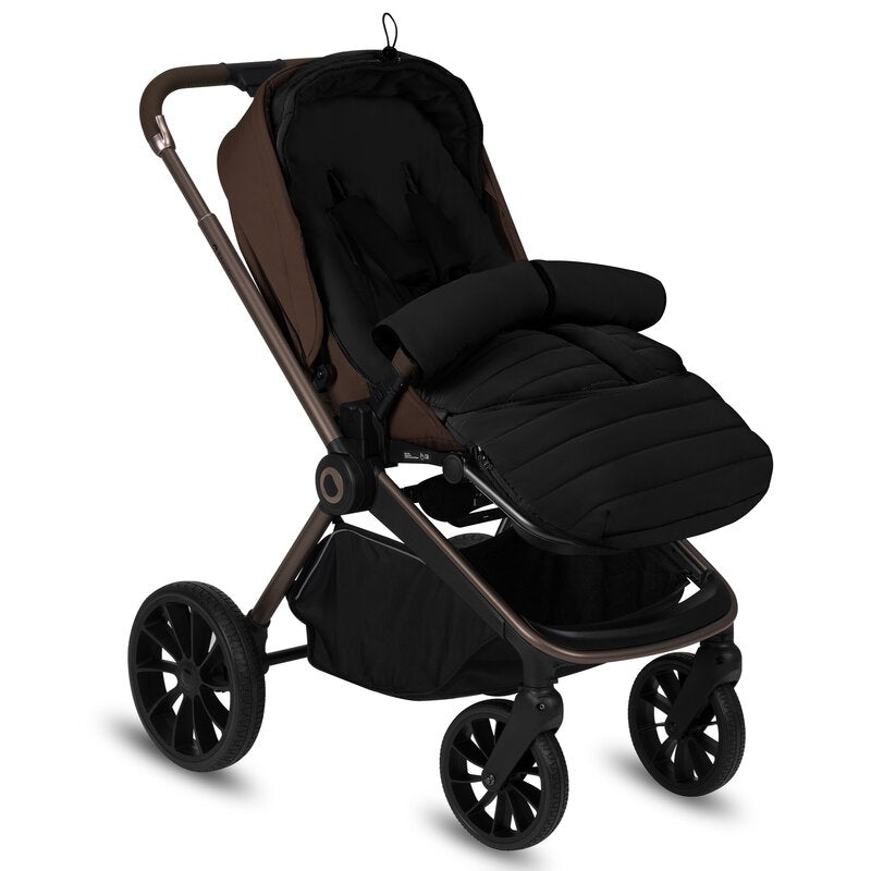 Sac de iarna, Lionelo, Oli, Pentru carucior, landou sau scaun auto, 101x45 cm, Impermeabil, Rezistent pana la -20 grade, Extensibil, Negru - gogobaby.ro