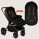 Sac de iarna, Lionelo, Oli, Pentru carucior, landou sau scaun auto, 101x45 cm, Impermeabil, Rezistent pana la -20 grade, Extensibil, Negru