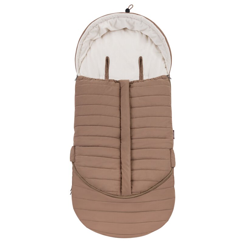 Sac de iarna, Lionelo, Oli, Pentru carucior, landou sau scaun auto, 101x45 cm, Impermeabil, Rezistent pana la -20 grade, Extensibil, Maro