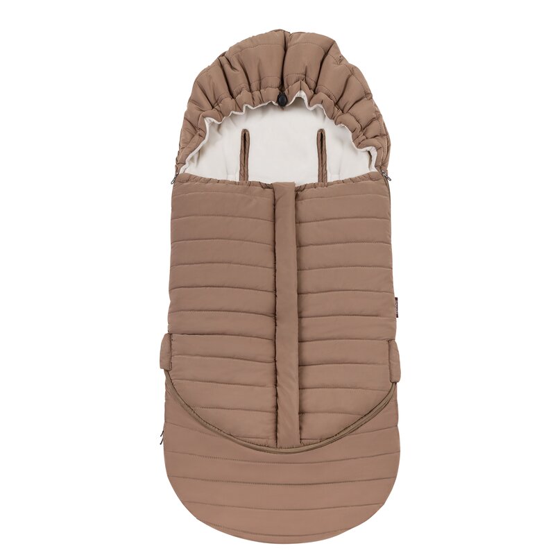 Sac de iarna, Lionelo, Oli, Pentru carucior, landou sau scaun auto, 101x45 cm, Impermeabil, Rezistent pana la -20 grade, Extensibil, Maro