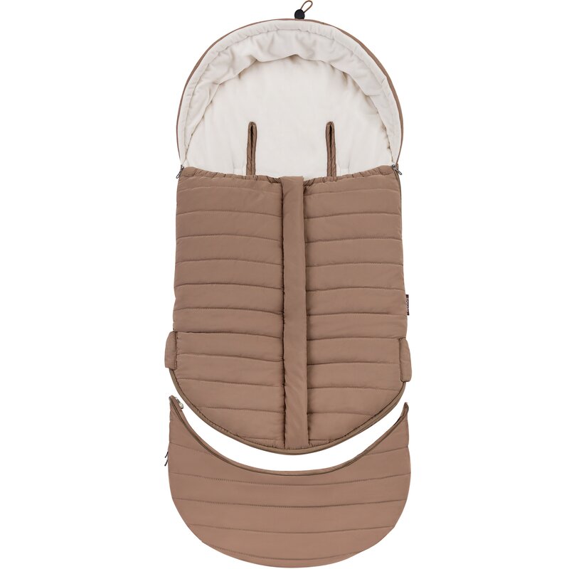 Sac de iarna, Lionelo, Oli, Pentru carucior, landou sau scaun auto, 101x45 cm, Impermeabil, Rezistent pana la -20 grade, Extensibil, Maro