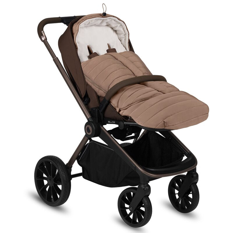 Sac de iarna, Lionelo, Oli, Pentru carucior, landou sau scaun auto, 101x45 cm, Impermeabil, Rezistent pana la -20 grade, Extensibil, Maro - gogobaby.ro