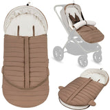 Sac de iarna, Lionelo, Oli, Pentru carucior, landou sau scaun auto, 101x45 cm, Impermeabil, Rezistent pana la -20 grade, Extensibil, Maro