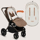 Sac de iarna, Lionelo, Oli, Pentru carucior, landou sau scaun auto, 101x45 cm, Impermeabil, Rezistent pana la -20 grade, Extensibil, Maro