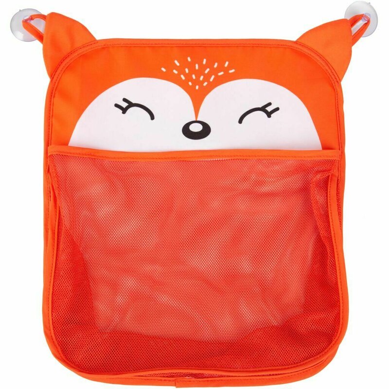 Saculet pentru jucariile de baie, FreeON, Fox, Cu sistem de prindere cu ventuze, Dimensiune 32x38 cm - gogobaby.ro