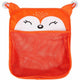 Saculet pentru jucariile de baie, FreeON, Fox, Cu sistem de prindere cu ventuze, Dimensiune 32x38 cm