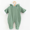 Salopeta de iarna, New Baby, Pentru bebelusi, Cu gluga, Marime 62, Din bumbac si elastan, Cu captuseala din polar, Frosty Mint