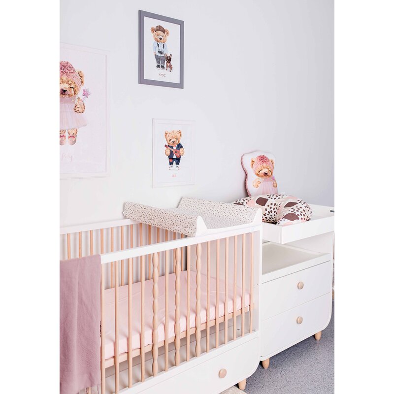 Saltea de infasat, Ceba Baby, Basic, 50x70 cm, Atasabila la patut, Fara BPA, 0 luni+, Spots - gogobaby.ro