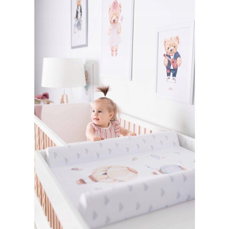 Saltea de infasat, Ceba Baby, Basic, Cu Intaritura, 70x50 cm, Impermeabila, Pentru comode de infasat, patuturi, Fara ftalati, 0 luni+, Rainbow