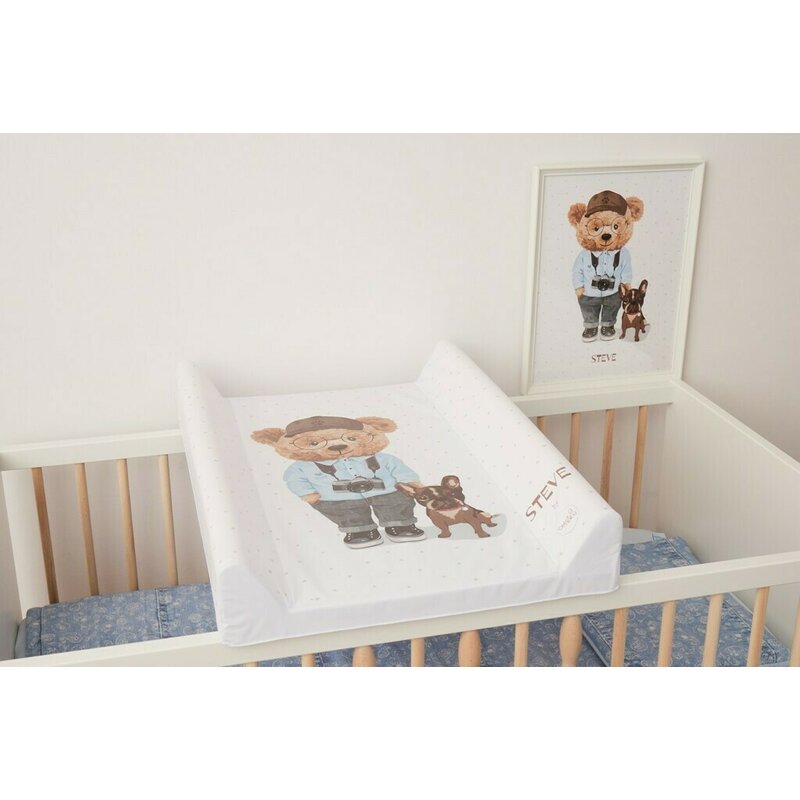 Saltea de infasat, Ceba Baby, Confort, 50x70 cm, Atasabila la patut, Fara BPA, 0 luni+, Fluffy Puffy Poly, Resigilat