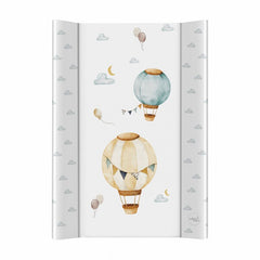 Saltea de infasat, Ceba Baby, Cu Intaritura, Pentru comode, masute de infasat si patuturi, 50x70 cm, Fara BPA, Certificata Oeko-Tex Standard 100, 0 luni+, Basic Balloons