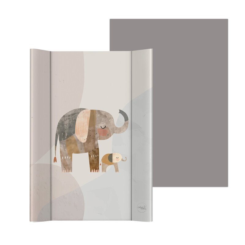 Saltea de infasat, Ceba Baby, Cu Intaritura, Pentru comode, masute de infasat si patuturi, 50x70 cm, Fara BPA, Certificata Oeko-Tex Standard 100, 0 luni+, Ultra Light Cosy Hippo