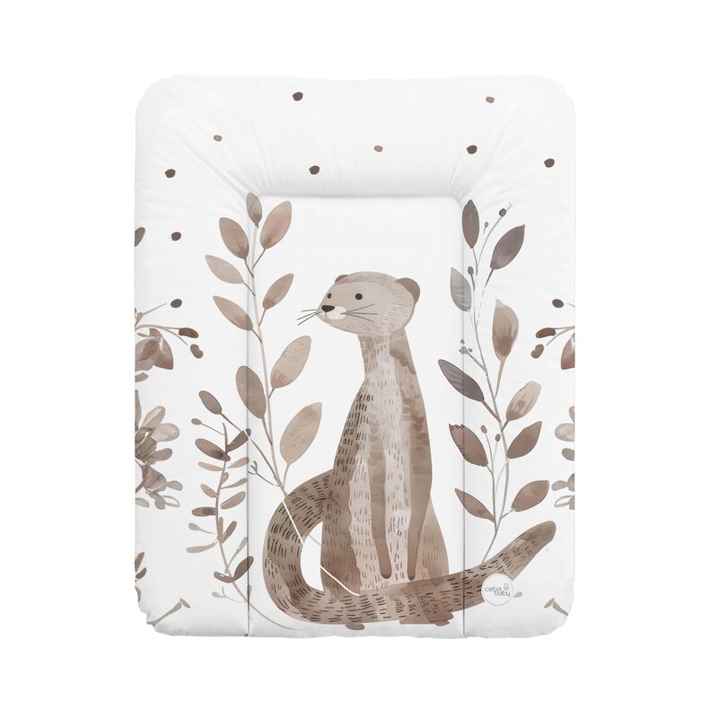 Saltea de infasat, Ceba Baby, Moale, 50x70 cm, Pentru comode si masute de infasat, Fara BPA, Impermeabila, 0 luni+, Basic Clever Otter