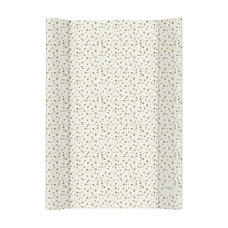 Saltea de infasat, Ceba Baby, Moale, Profilata, 50x70 cm, Pentru comode si masute de infasat, Fara BPA, Impermeabila, 0 luni+, Basic Spots