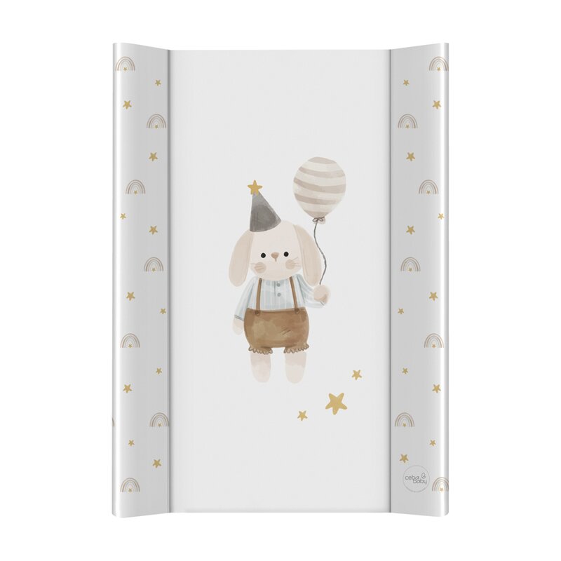 Saltea de infasat, Ceba Baby, Ultra Light, 50x70 cm, Atasabila la patut, Fara BPA, 0 luni+, Birthday Bunny - gogobaby.ro