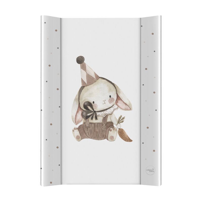 Saltea de infasat, Ceba Baby, Ultra Light, 50x70 cm, Atasabila la patut, Fara BPA, 0 luni+, Clown Bunny