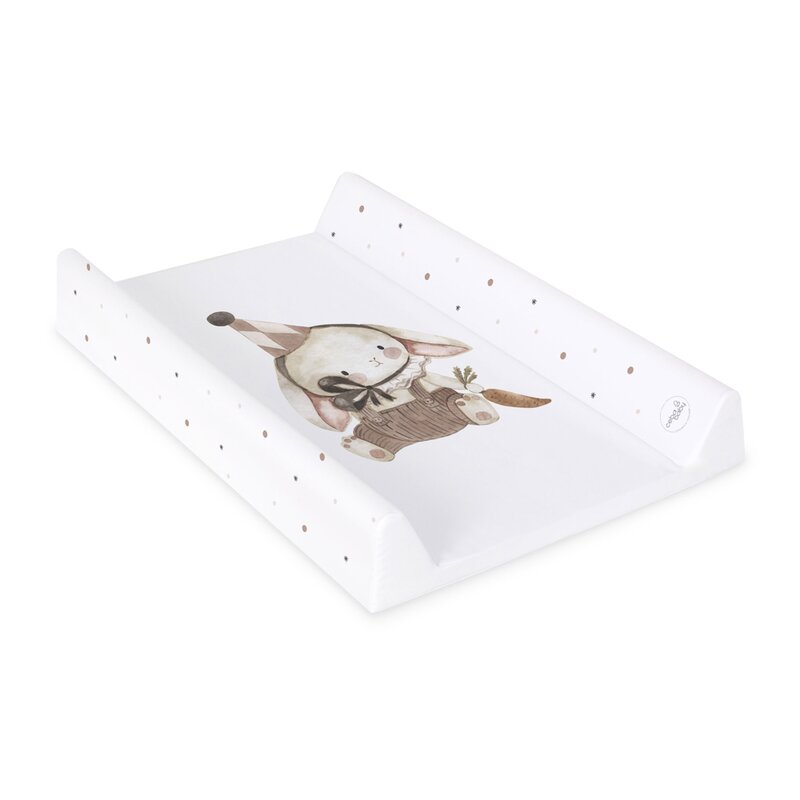 Saltea de infasat, Ceba Baby, Ultra Light, 50x70 cm, Atasabila la patut, Fara BPA, 0 luni+, Clown Bunny