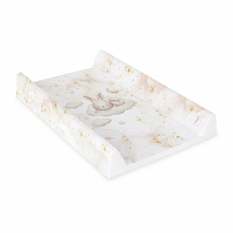 Saltea de infasat, Ceba Baby, Ultra Light, 50x70 cm, Atasabila la patut, Fara BPA, 0 luni+, Sleepy Bunny