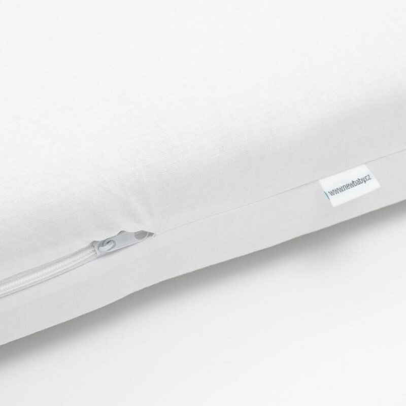 Saltea patut bebe, New Baby, Basic, Din spuma, Cu husa detasabila, 120x60x5 cm, 0 luni+, White - gogobaby.ro