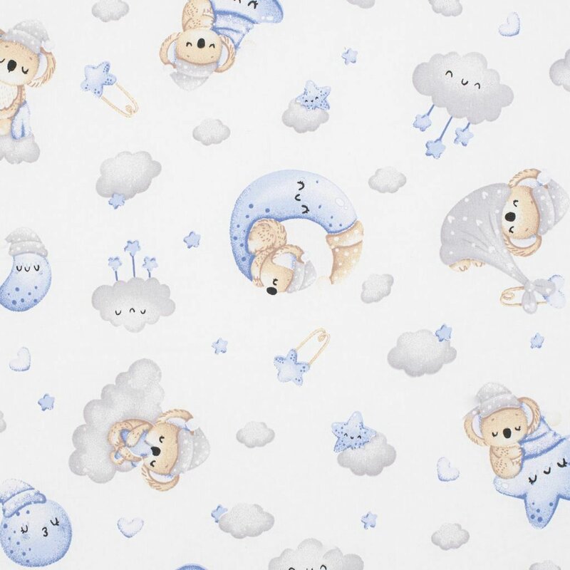 Saltea patut bebe, New Baby, Din spuma, Cu husa detasabila, 120x60x6 cm, 0 luni+, Blue Koala - gogobaby.ro