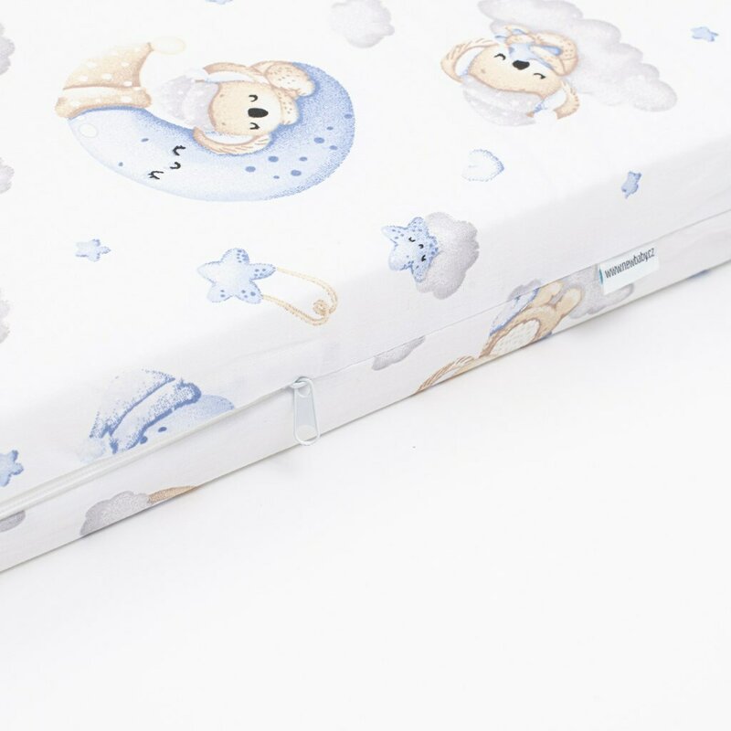 Saltea patut bebe, New Baby, Din spuma, Cu husa detasabila, 120x60x6 cm, 0 luni+, Blue Koala - gogobaby.ro