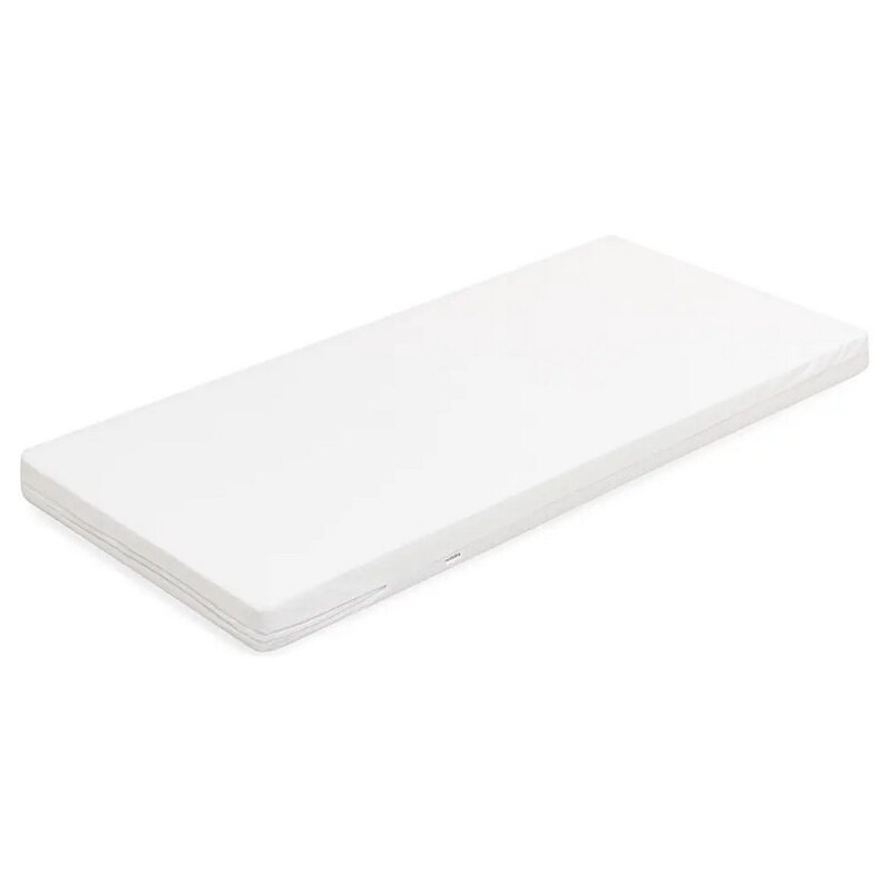 Saltea patut bebe, New Baby, Din spuma poliuretanica, Cu husa detasabila, Din bumbac, 90x40x5 cm, Alb - gogobaby.ro