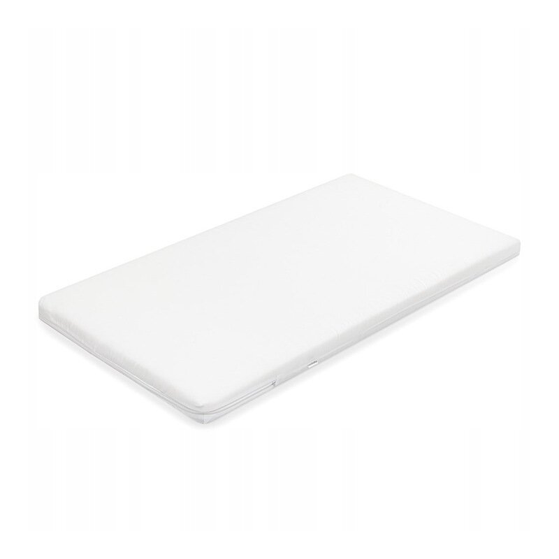 Saltea patut bebe, New Baby, Din spuma si cocos, Cu husa detasabila, Din bumbac, 90x40x7 cm, Alb - gogobaby.ro
