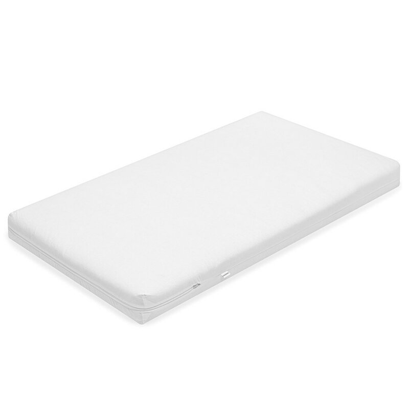 Saltea patut, New Baby, Standard, Din spuma poliuretanica, Cu husa detasabila, Din bumbac, 120x60x6 cm, Alb - gogobaby.ro