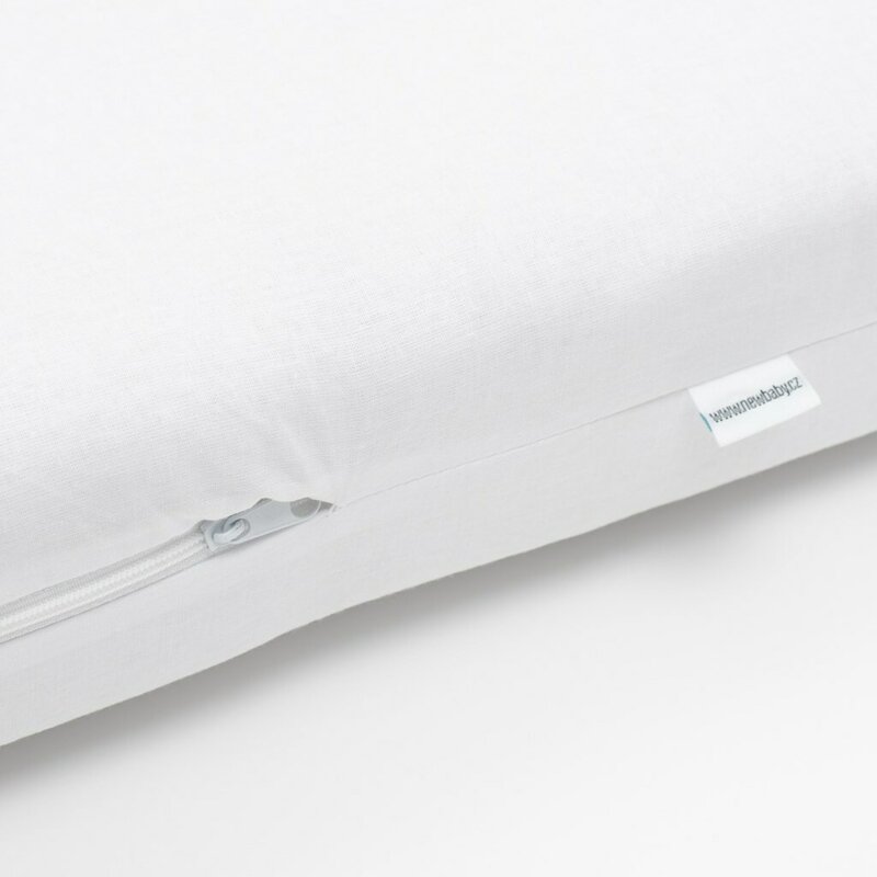 Saltea patut, New Baby, Standard, Din spuma poliuretanica, Cu husa detasabila, Din bumbac, 120x60x6 cm, Alb - gogobaby.ro