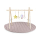 Centru de activitati, Lionelo, Anis Set, Cu arcada Montessori, Din lemn de pin, Jucarii plus, 4 jucarii suspendate, Stimuleaza simturile, Pliere rapida, Salteluta moale antiderapanta, 0+ luni, Multicolor