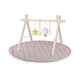 Centru de activitati, Lionelo, Anis Set, Cu arcada Montessori, Din lemn de pin, Jucarii plus, 4 jucarii suspendate, Stimuleaza simturile, Pliere rapida, Salteluta moale antiderapanta, 0+ luni, Multicolor