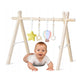 Centru de activitati, Lionelo, Anis Set, Cu arcada Montessori, Din lemn de pin, Jucarii plus, 4 jucarii suspendate, Stimuleaza simturile, Pliere rapida, Salteluta moale antiderapanta, 0+ luni, Multicolor
