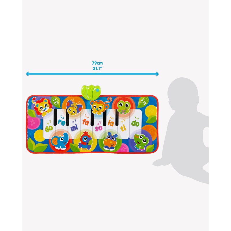 Salteluta, Playgro, Pentru bebelusi, Pian de Jucarie, Jumbo Jungle Musical, 79 cm, Cu 8 melodii - gogobaby.ro
