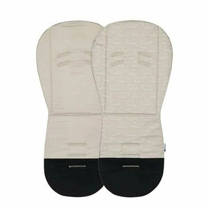 Salteluta pentru carucior, Petite&Mars, Foamy, Din spuma cu memorie, 86 x 42 cm, Reversibila, Universala, Design balenute, Bej