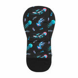 Salteluta pentru carucior, Petite&Mars, Foamy, Din spuma cu memorie, 86 x 42 cm, Reversibila, Universala, Design cu meduze, Negru