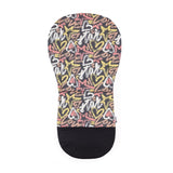 Salteluta pentru carucior, Petite&Mars, Foamy, Reversibila, Cu doua fete, Din spuma, Universala, 86x42 cm, Gri/Multicolor