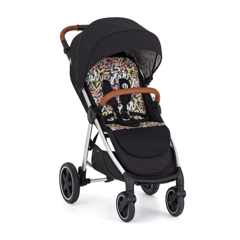 Salteluta pentru carucior, Petite&Mars, Foamy, Reversibila, Cu doua fete, Din spuma, Universala, 86x42 cm, Gri/Multicolor