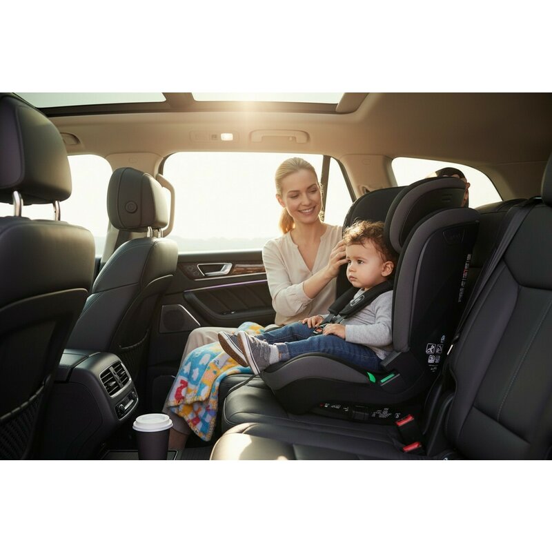 Scaun auto, Be Cool, Bravo, I-Size, 100-150 cm, 4-12 ani, Cu isofix, Cu inclinare anatomica, Conform cu standardul european de securitate ECE R129, Be Night