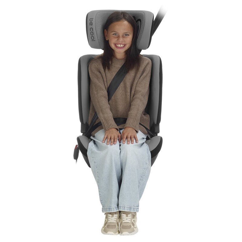 Scaun auto, Be Cool, Bravo, I-Size, 100-150 cm, 4-12 ani, Cu isofix, Cu inclinare anatomica, Conform cu standardul european de securitate ECE R129, Be Smoke