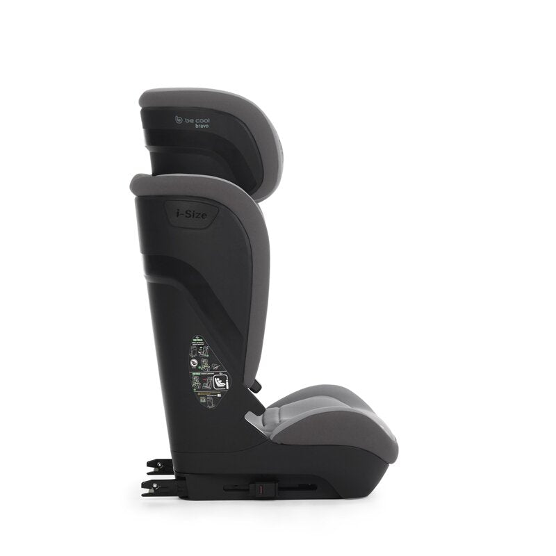Scaun auto, Be Cool, Bravo, I-Size, 100-150 cm, 4-12 ani, Cu isofix, Cu inclinare anatomica, Conform cu standardul european de securitate ECE R129, Be Smoke