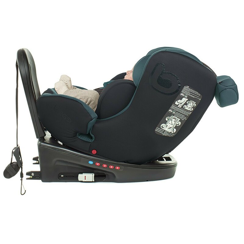 Scaun auto, Be Cool, Easy I-Size, Rotire 360 grade, 40 - 150 cm, 0 - 36 kg, Cu Isofix si Centura Top Tether, Conform cu standardul european de securitate ECE R129, Antracita