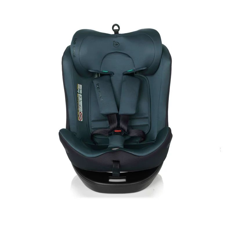 Scaun auto, Be Cool, Easy I-Size, Rotire 360 grade, 40 - 150 cm, 0 - 36 kg, Cu Isofix si Centura Top Tether, Conform cu standardul european de securitate ECE R129, Be Petrol