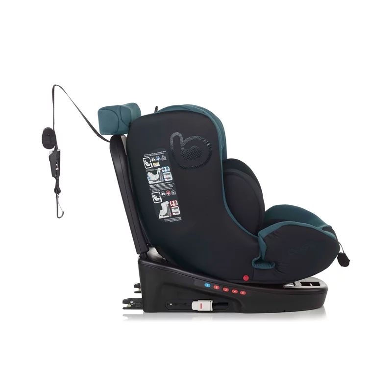 Scaun auto, Be Cool, Easy I-Size, Rotire 360 grade, 40 - 150 cm, 0 - 36 kg, Cu Isofix si Centura Top Tether, Conform cu standardul european de securitate ECE R129, Be Petrol