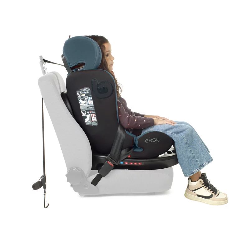 Scaun auto, Be Cool, Easy I-Size, Rotire 360 grade, 40 - 150 cm, 0 - 36 kg, Cu Isofix si Centura Top Tether, Conform cu standardul european de securitate ECE R129, Be Petrol
