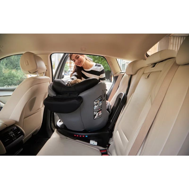 Scaun auto, Be Cool, Easy I-Size, Rotire 360 grade, 40 - 150 cm, 0 - 36 kg, Cu Isofix si Centura Top Tether, Conform cu standardul european de securitate ECE R129, Be Petrol