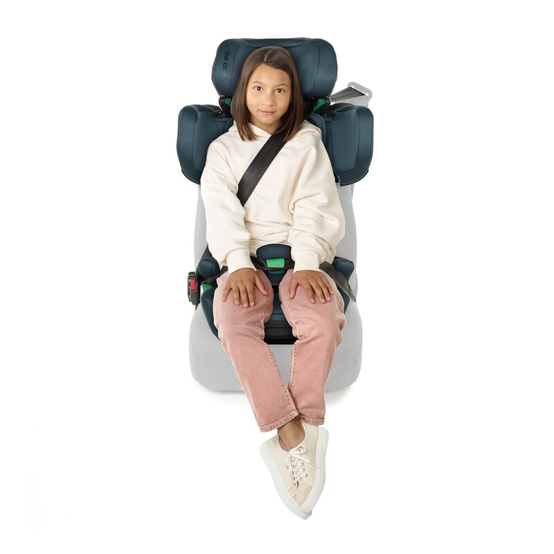 Scaun auto, Be Cool, Foldy, I-Size, Cu sistem isofix, Pliabil, 100-150 cm, 4-12 ani, Conform cu standardul european de securitate ECE R129, Antracit