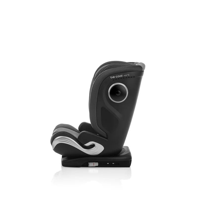 Scaun auto, Be Cool, Mars, I-Size, 100-150 cm, 4-12 ani, Cu isofix, Protectie superioara in caz de impact lateral - SPS, Cu tetiera reglabila, Conform cu standardul european de securitate ECE R129, Iron