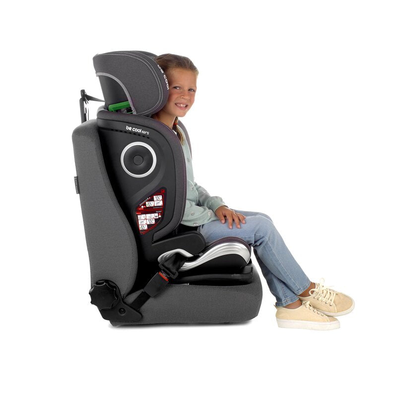 Scaun auto, Be Cool, Mars, I-Size, 100-150 cm, 4-12 ani, Cu isofix, Protectie superioara in caz de impact lateral - SPS, Cu tetiera reglabila, Conform cu standardul european de securitate ECE R129, Be Grass