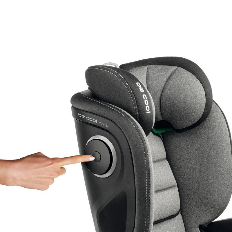 Scaun auto, Be Cool, Mars, I-Size, 100-150 cm, 4-12 ani, Cu isofix, Protectie superioara in caz de impact lateral - SPS, Cu tetiera reglabila, Conform cu standardul european de securitate ECE R129, Be Grass